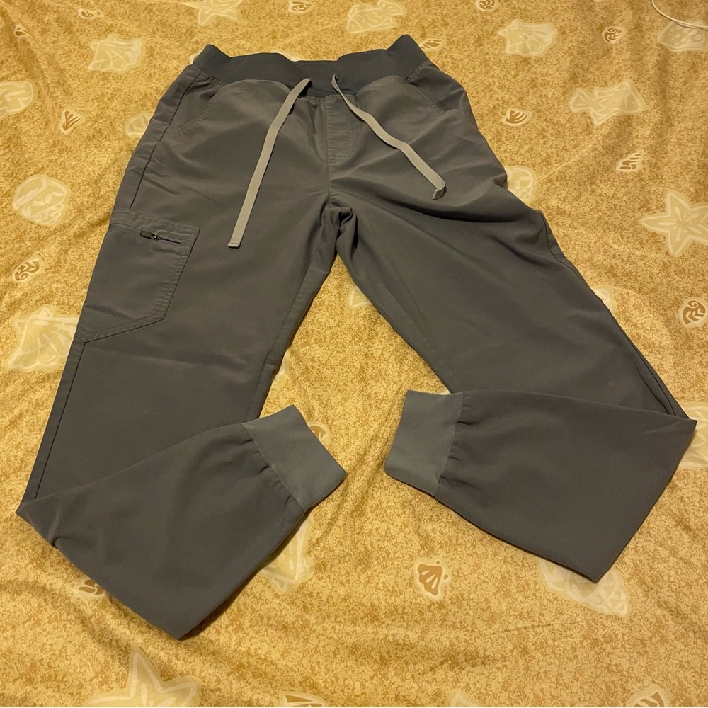 Women’s FIGS High Waisted Zamora Jogger Scrub Pants Vapor Blue 2388 Size ST